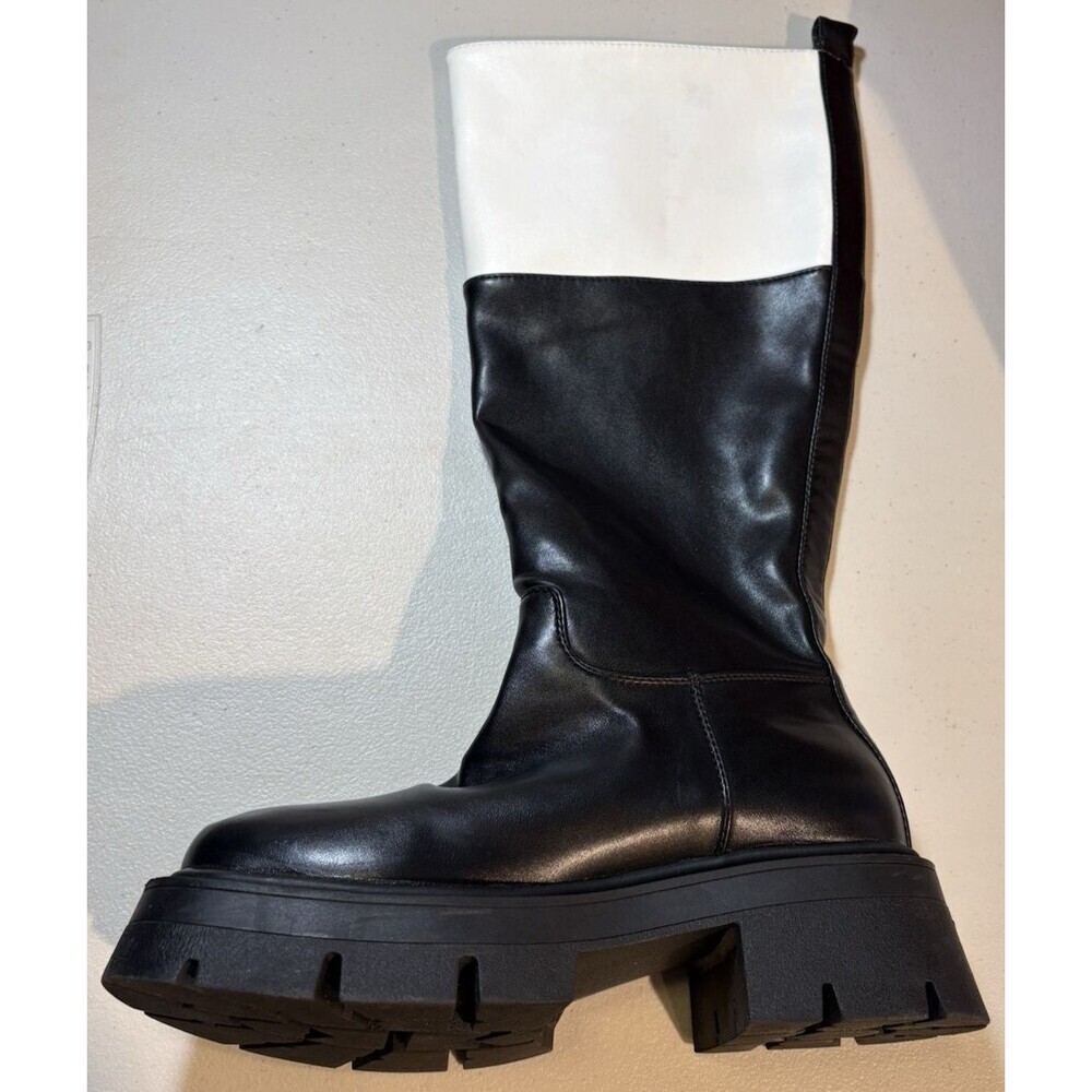 Azalea Wang Quintessence Colorblocked Chunky Lug Sole Heeled Boots 7.5 - Picture 15 of 16